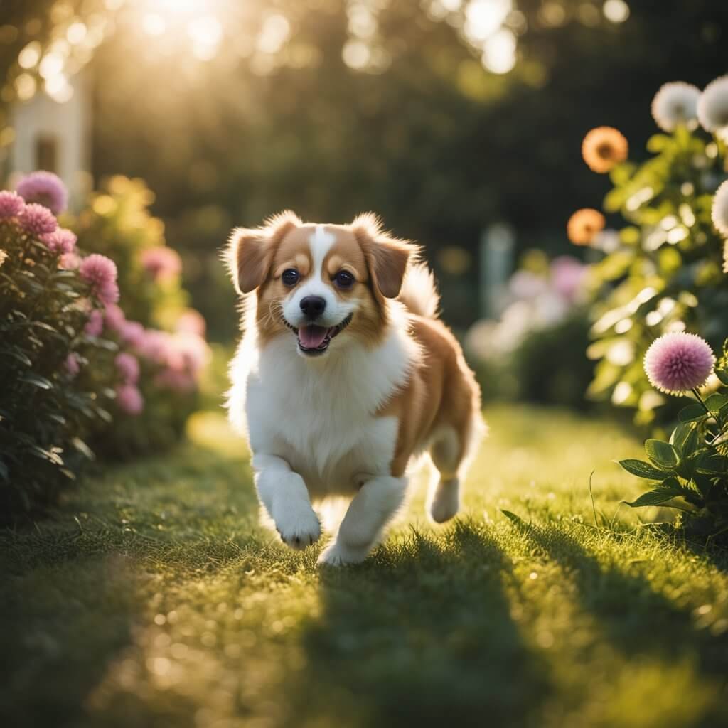 Pomeranian Beagle Mix running