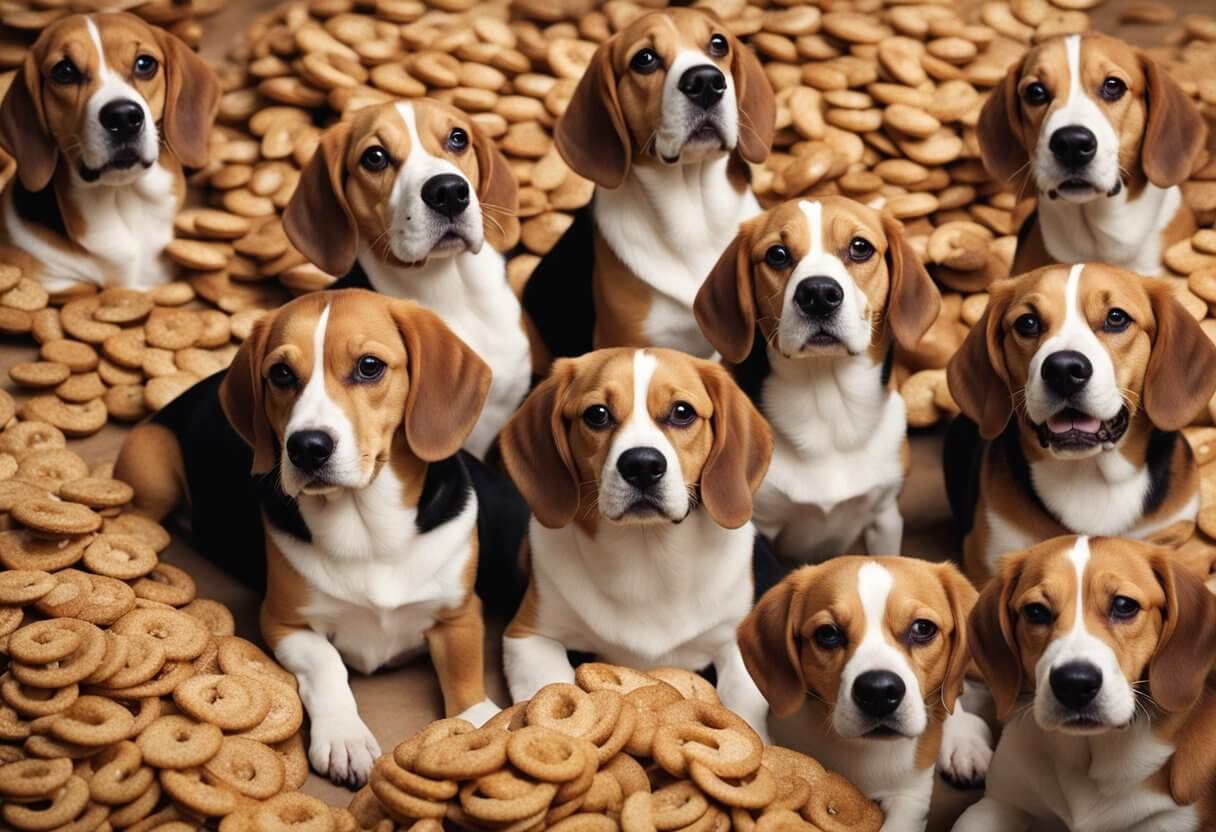 beagles near a lot of cookies. Will Beagles Eat Themselves to Death