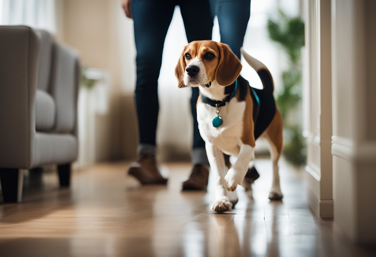 Why Does My Beagle Follow Me Everywhere?  beagle and owner move from room to room